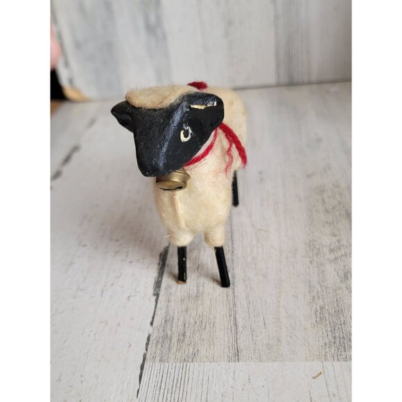 Vintage sheep lamb ornament bell spring Easter home decor - Picture 4 of 5
